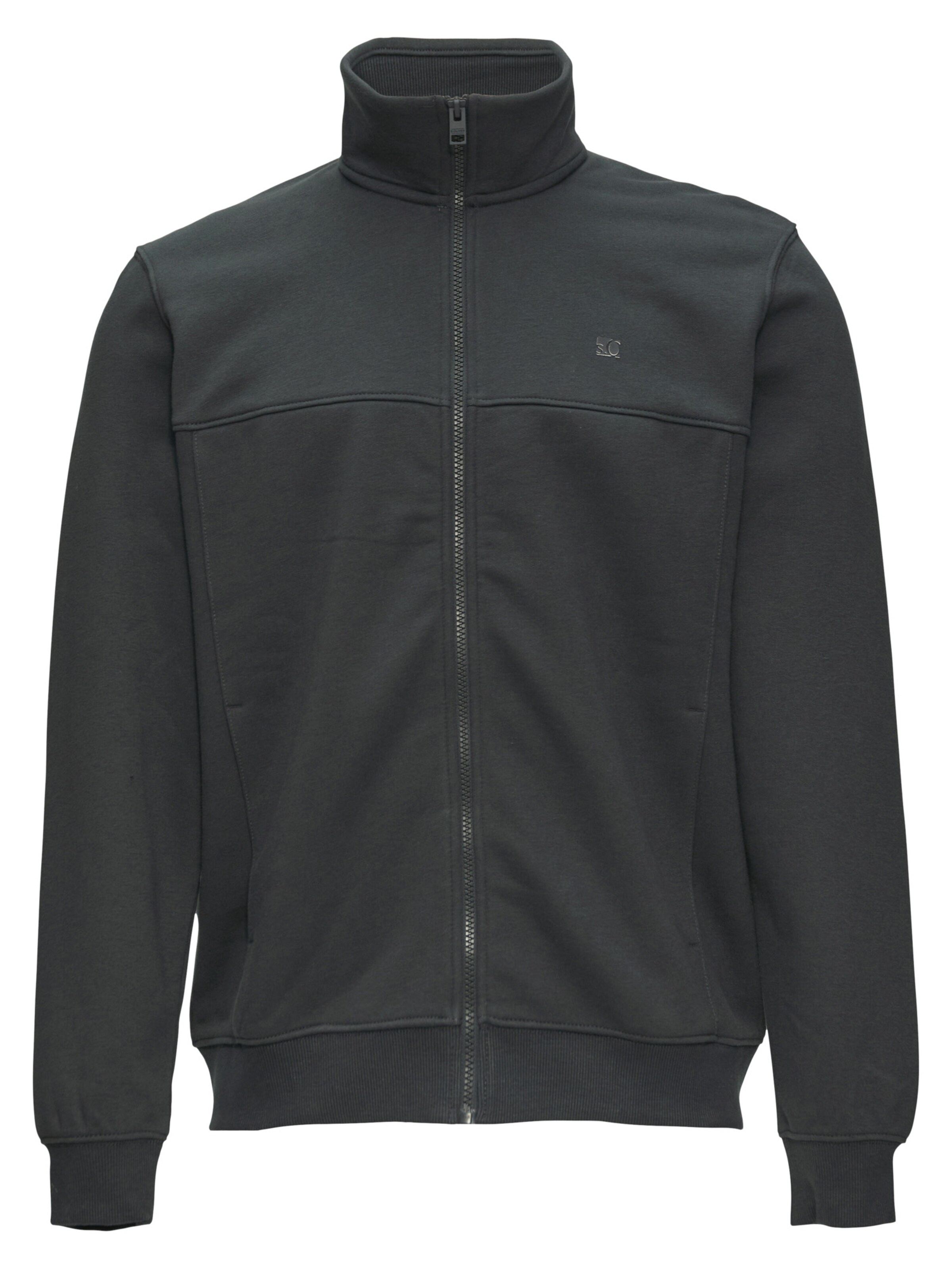 s.Oliver Sweatjacke 'Basic'‌‌‌‌‌‌‌‌ in Schwarz: Vorderseite