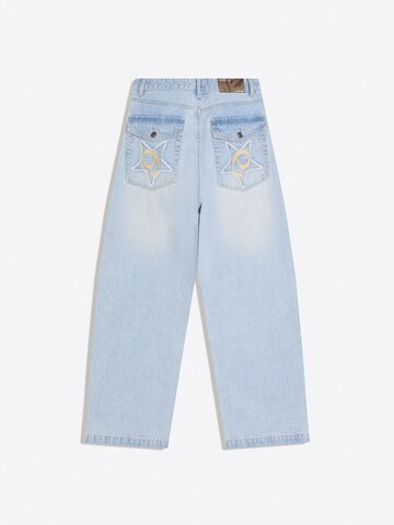 Barrel Jean Bershka en bleu