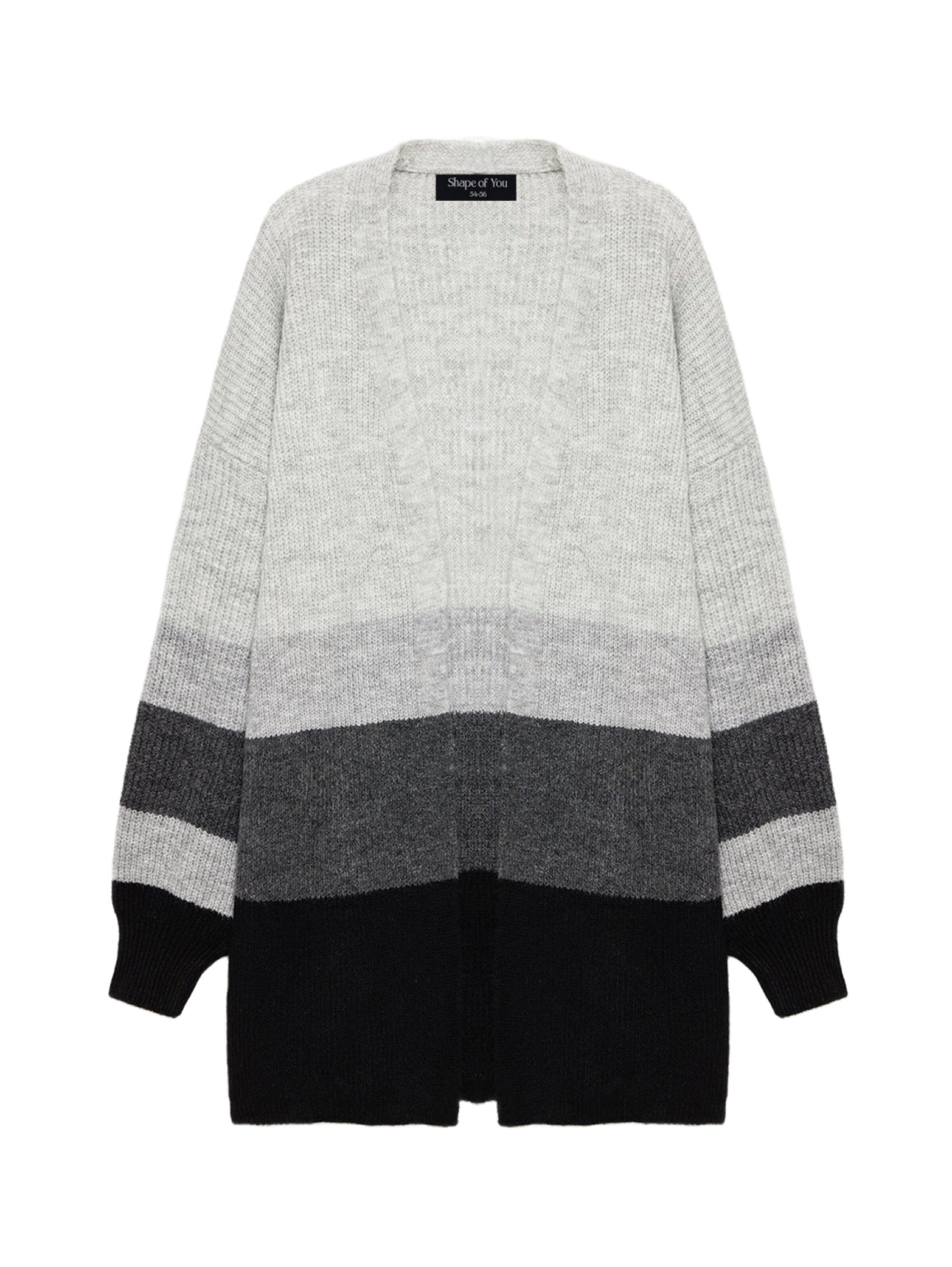 Shape Of You Gebreid vest in Grijs: voorkant