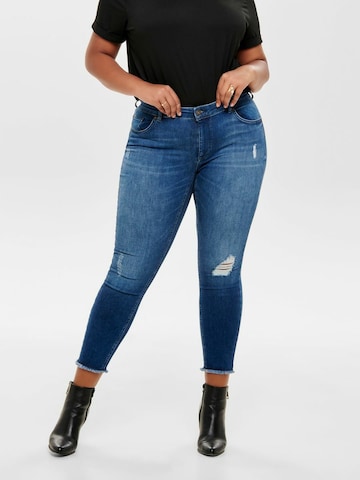 ONLY Carmakoma Skinny Jeans 'Willy' in Blauw: voorkant