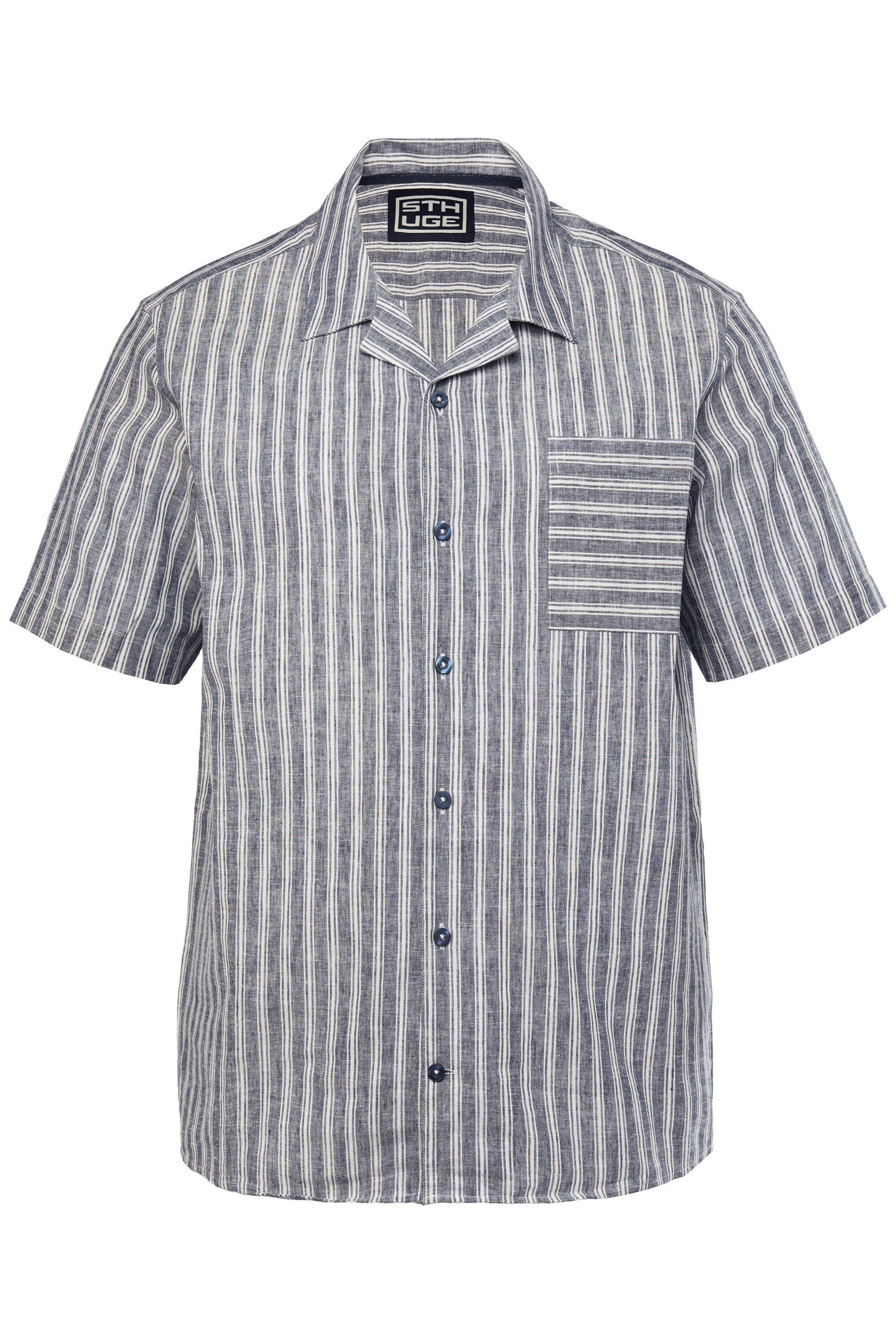 STHUGE Regular Fit Hemd in Blau: Vorderseite