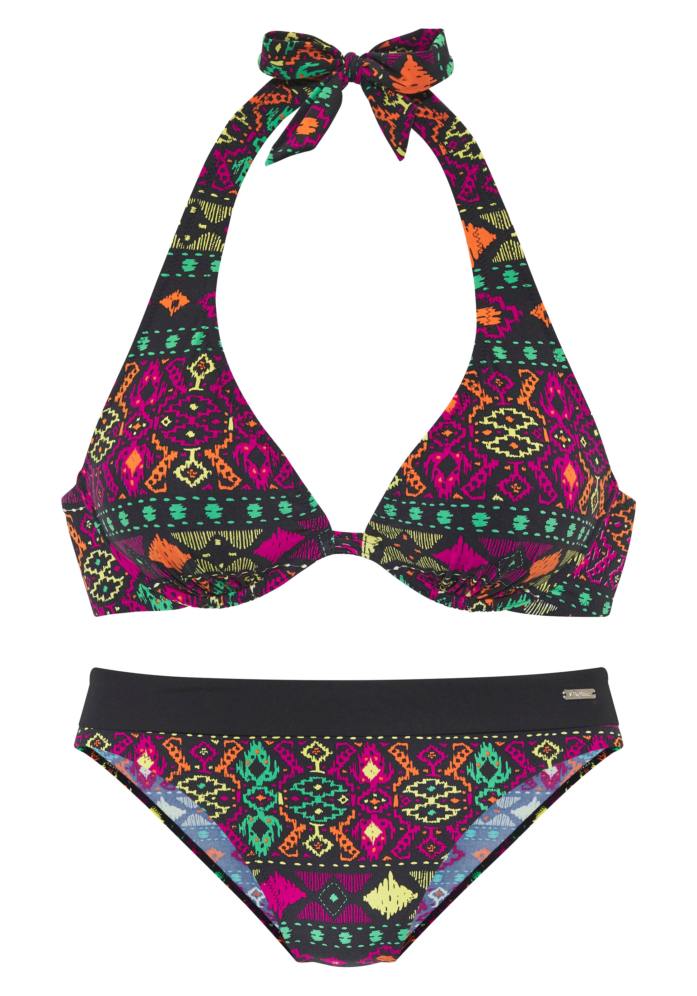 BUFFALO Triangel Bikini in Schwarz: Vorderseite