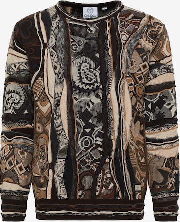 Carlo Colucci Sweater 'De Pero' in Brown: front