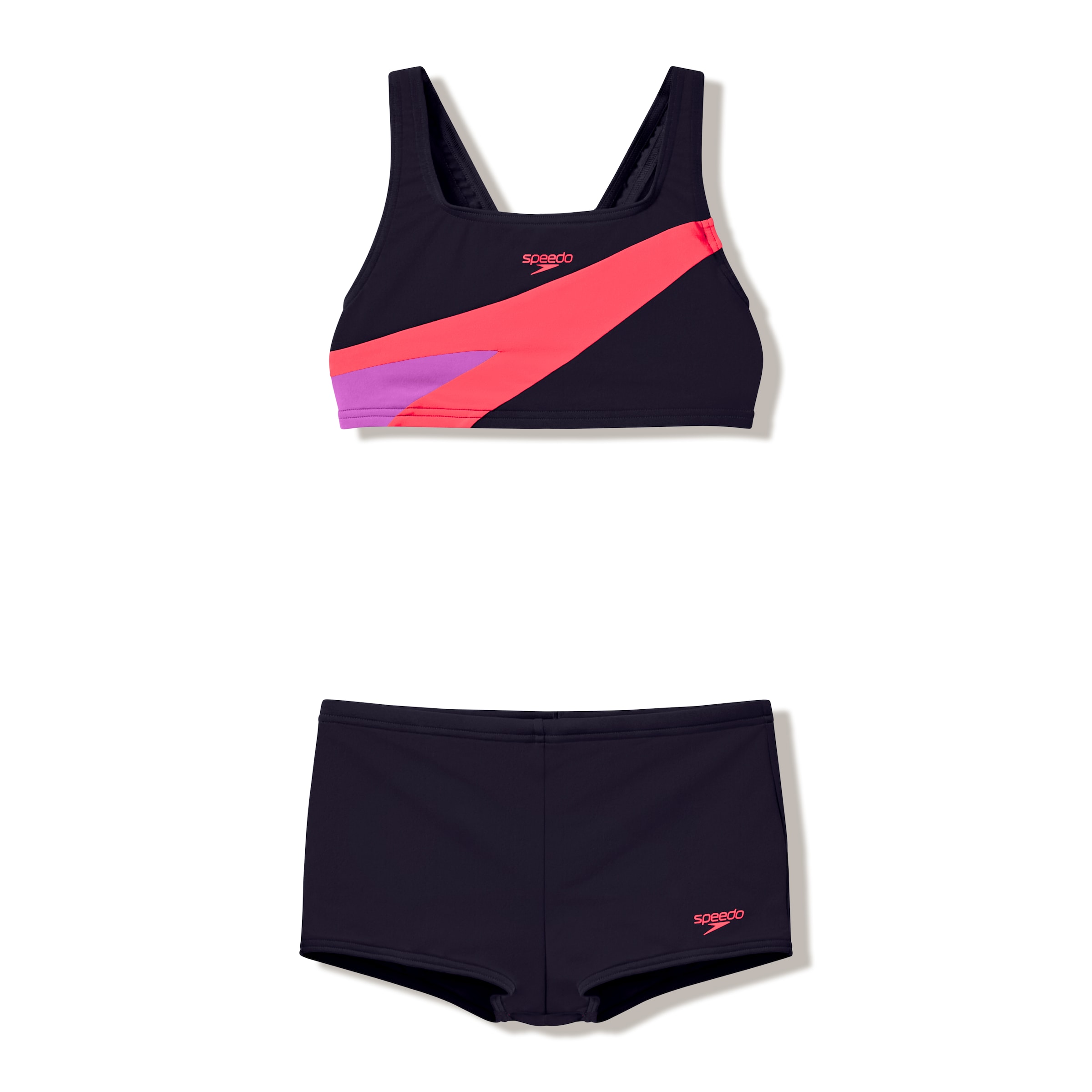 SPEEDO Bralette Bikini in Black: front