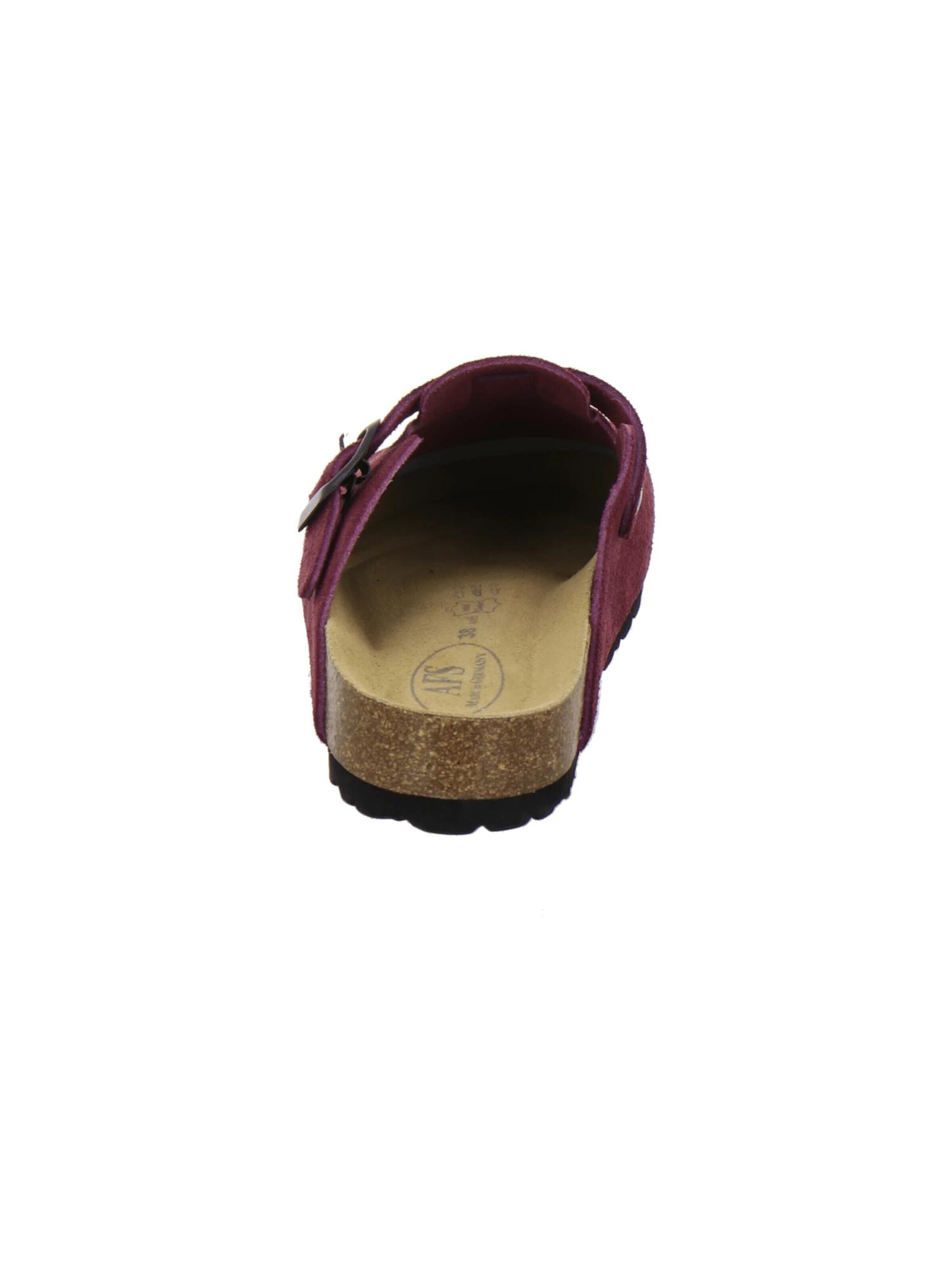 Sabots 'Clogs Damen beere Veloursleder' AFS-Schuhe en violet