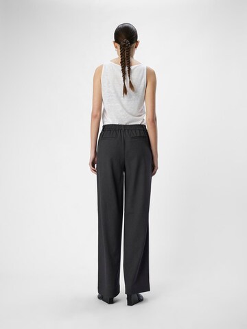 OBJECT Wide leg Pants 'OBJLISA' in Grey