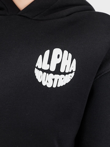 ALPHA INDUSTRIES Hoodie in Schwarz