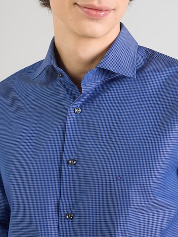 Michael Kors Slim Fit Forretningsskjorte i blå