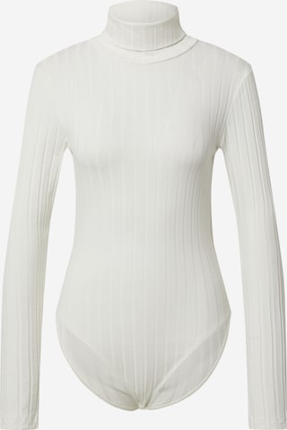 EDITED Shirt Bodysuit 'Viola' in White: front