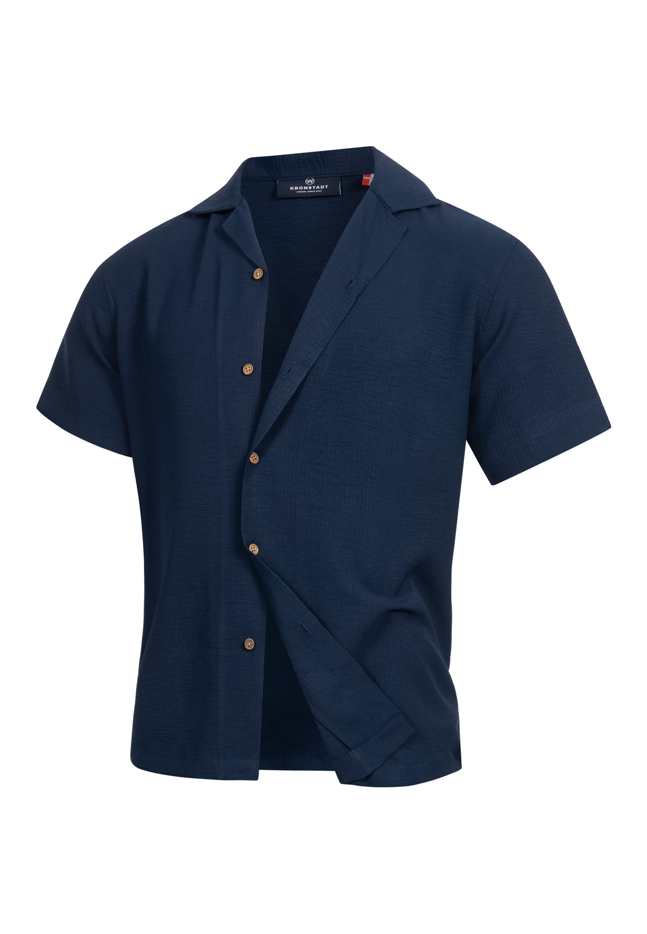 Kronstadt Regular fit Button Up Shirt 'Fawn' in Blue: front