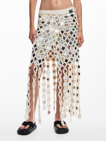 DesigualSuknja - bijela boja: prednji dio