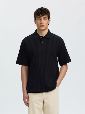 SELECTED - Camiseta en negro: frente
