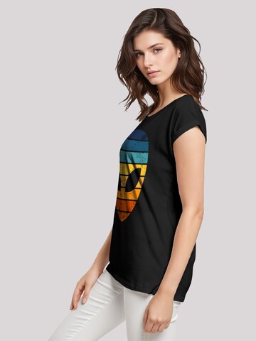 T-shirt 'Alien Sonnenuntergang Retro' F4NT4STIC en noir