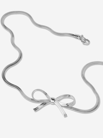 ØYRE Łańcuszek 'Bow Knot Snake Chain' w kolorze srebrny