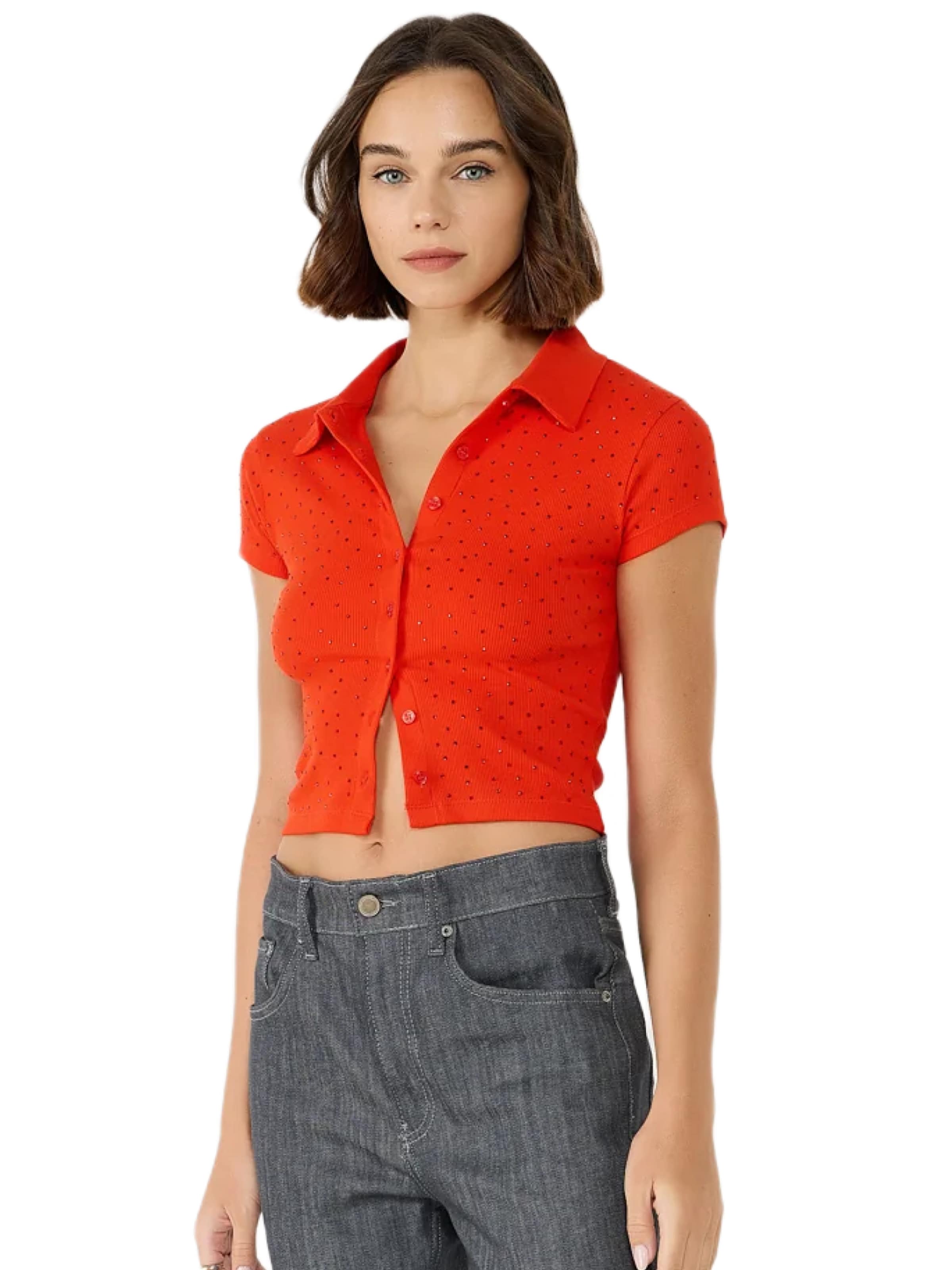 No Matter What Gebreid vest in Rood