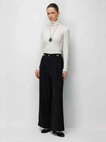 Wide Leg Pantalon à pince MixRay en noir