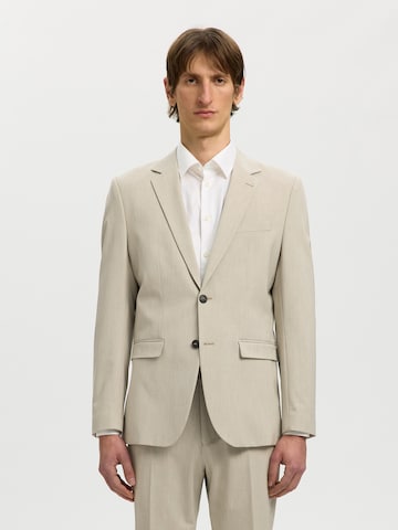 SELECTED - Ajuste estrecho Chaqueta tipo saco para negocios 'SLHLiam' en beige: frente
