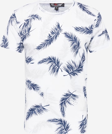 Key Largo Shirt 'SOUTH BEACH' in Wit: voorkant