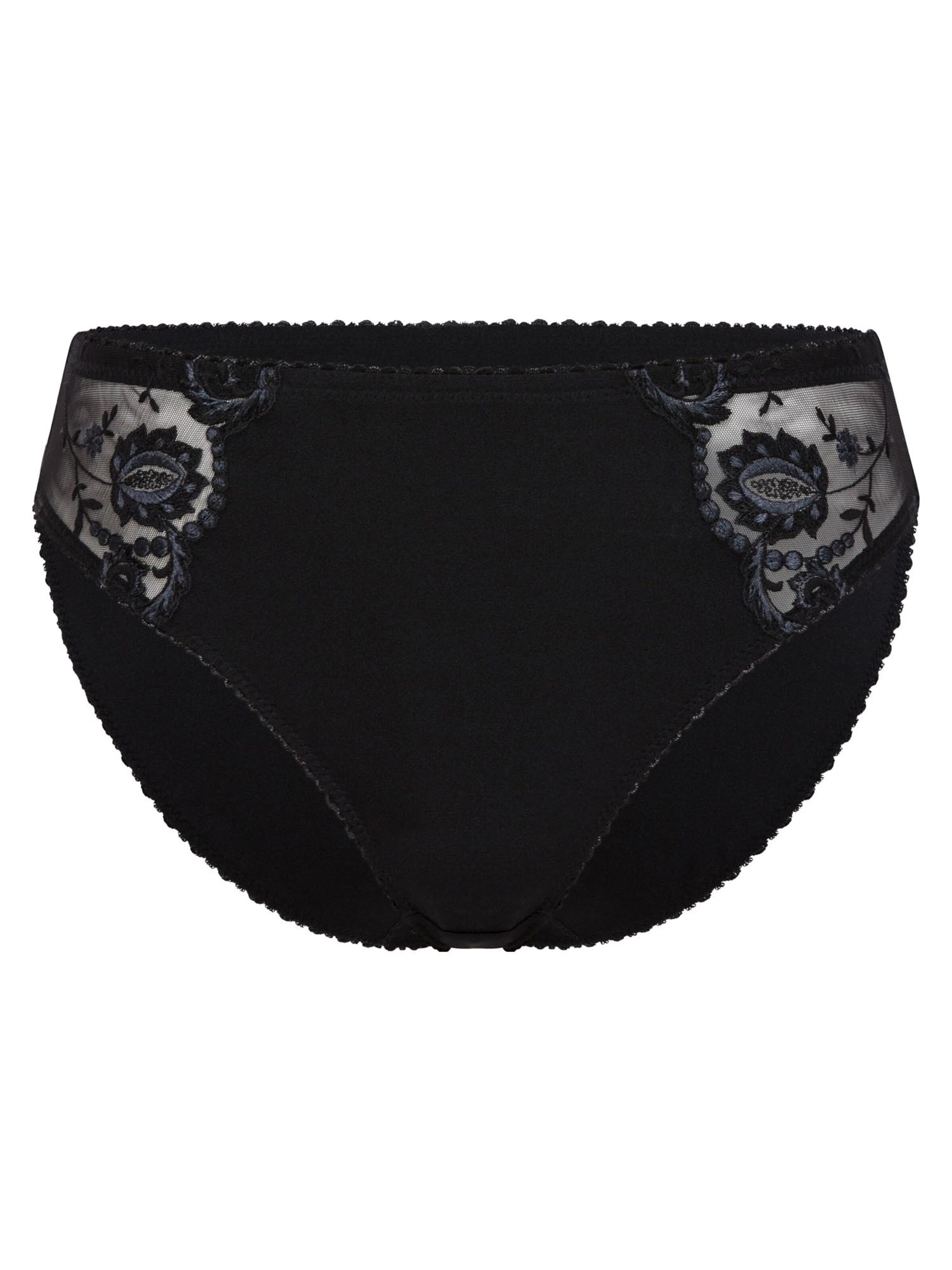 Conturelle Panty 'Provence' in Black: front