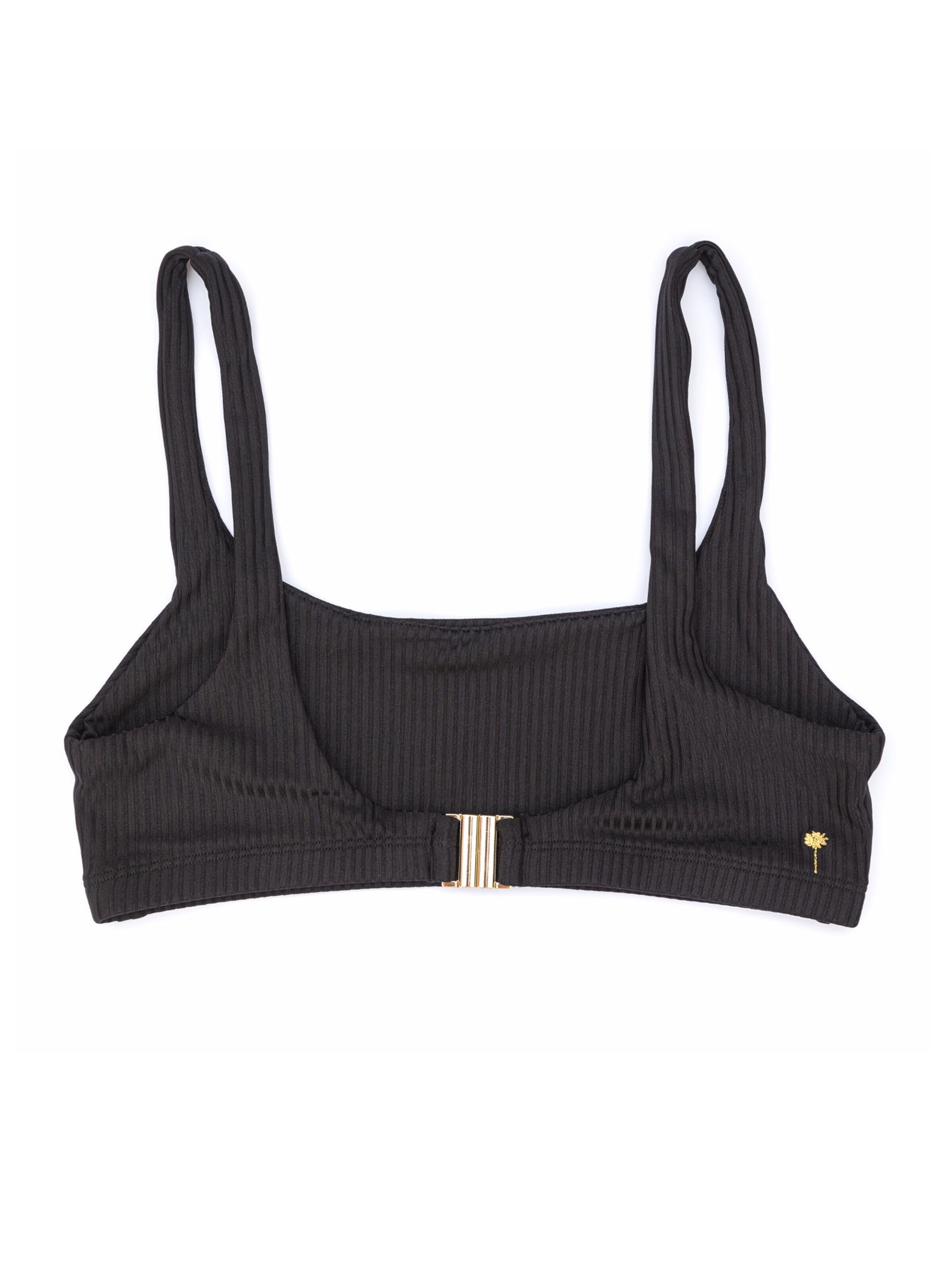 Matia Beachwear Bikini Top 'Heidi Black Ribbed - Halter Bikini Top' in Black