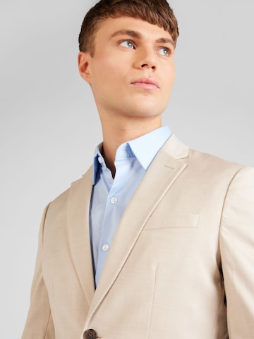 SELECTED HOMME Slimfit Jakkesæt 'CEDRIC' i beige