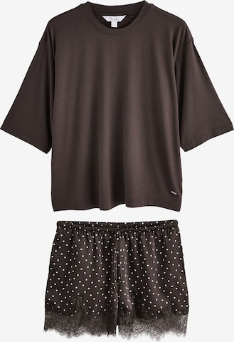 Next - Pijama en marrón: frente