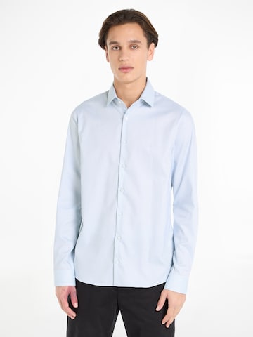 Calvin Klein Regular fit Button Up Shirt in Blue: front