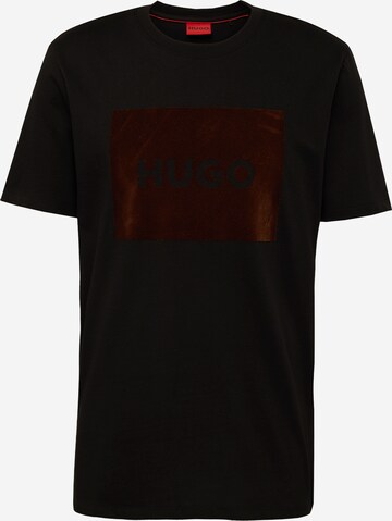 T-Shirt 'Dulive_V' HUGO en noir : devant