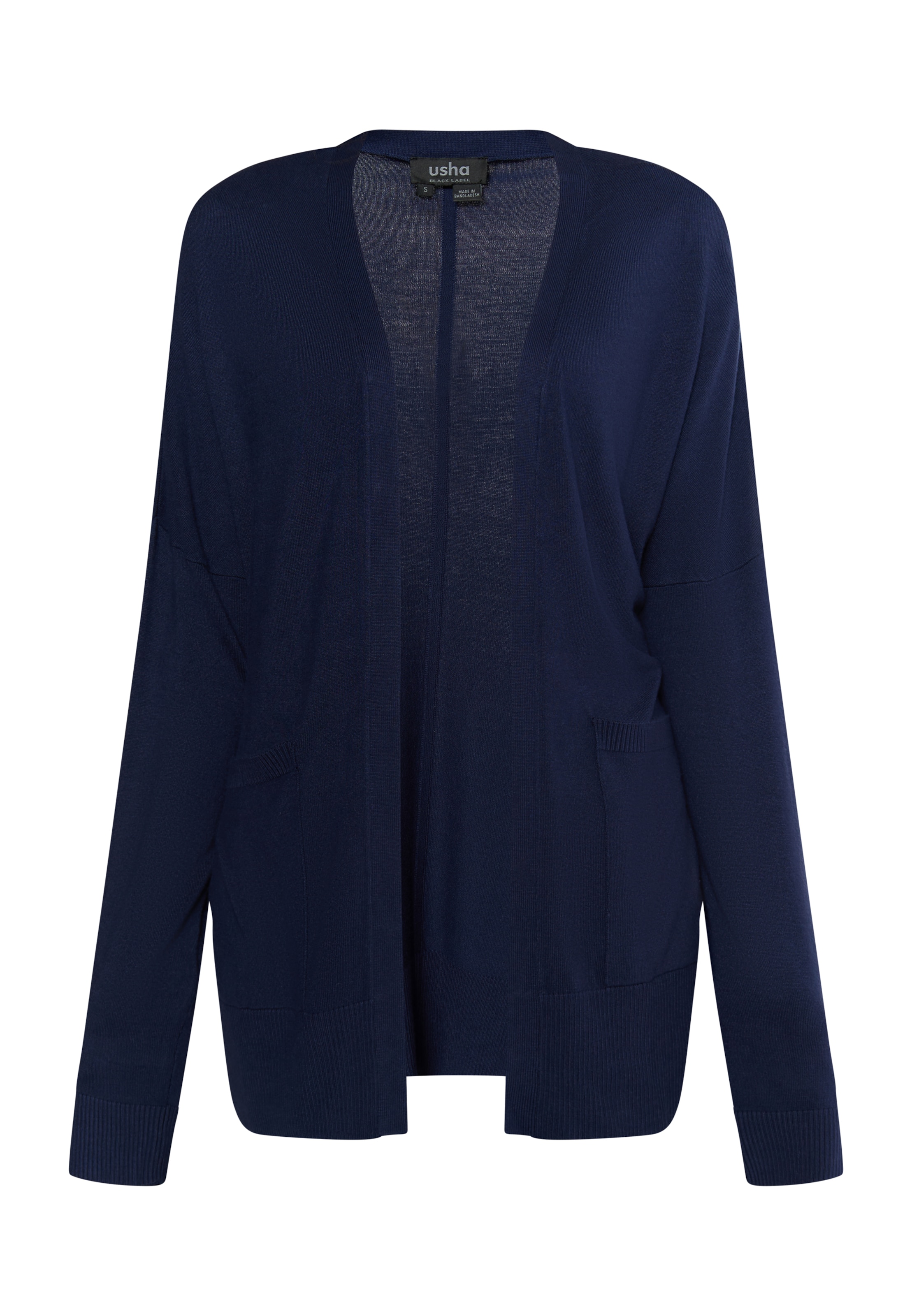 usha BLACK LABEL Strickjacke 'Nowles' in Blau: Vorderseite