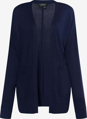 usha BLACK LABEL Knit Cardigan 'Nowles' in Blue: front