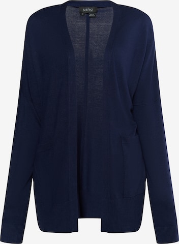 Cardigan 'Nowles' usha BLACK LABEL en bleu : devant