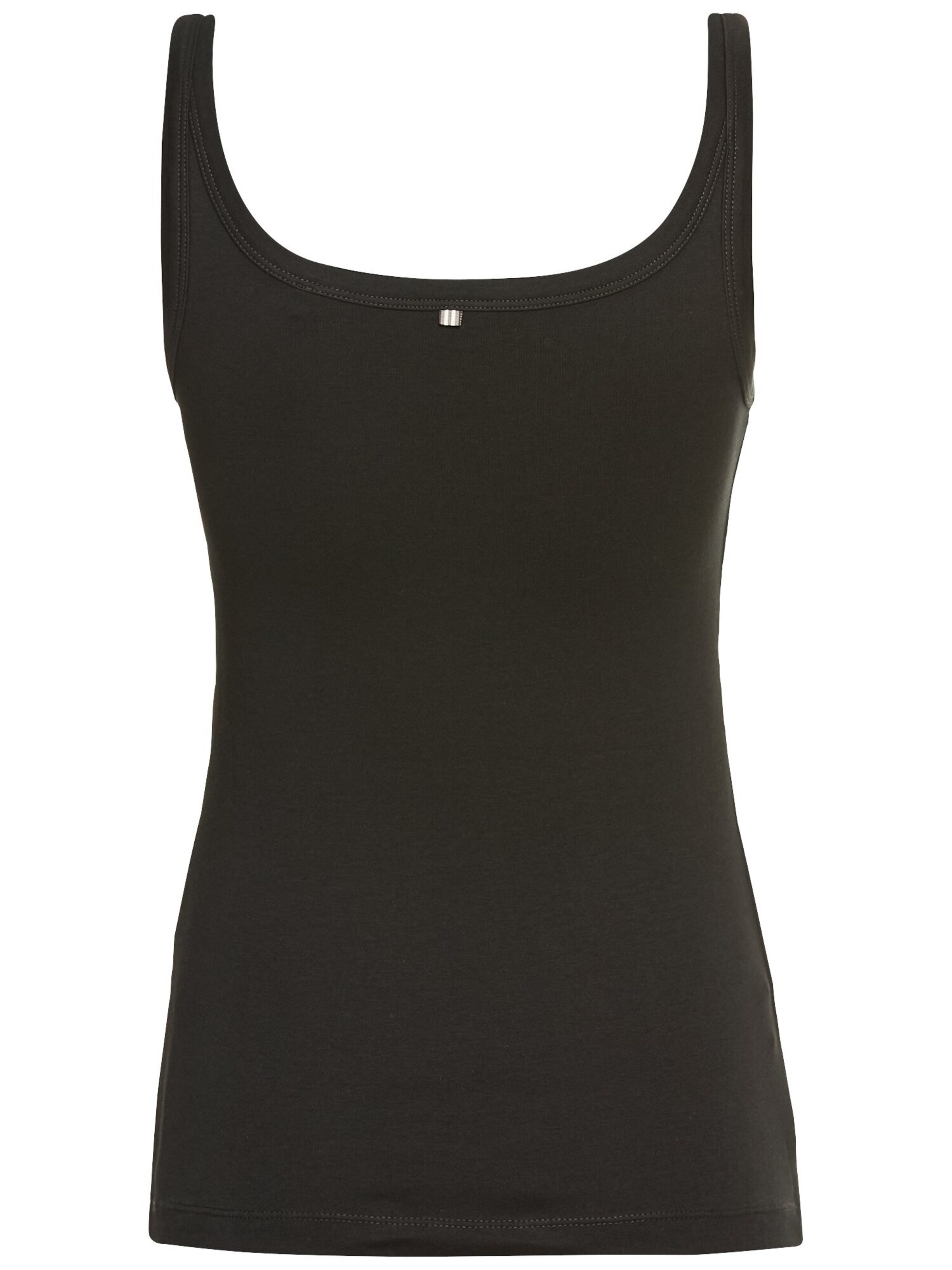 CAMEL ACTIVE Basic Top aus reiner Baumwolle in Schwarz