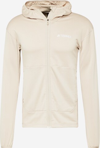 ADIDAS TERREX Funktionsfleecejacke 'Xperior Light Fleece ' in Beige: predná strana