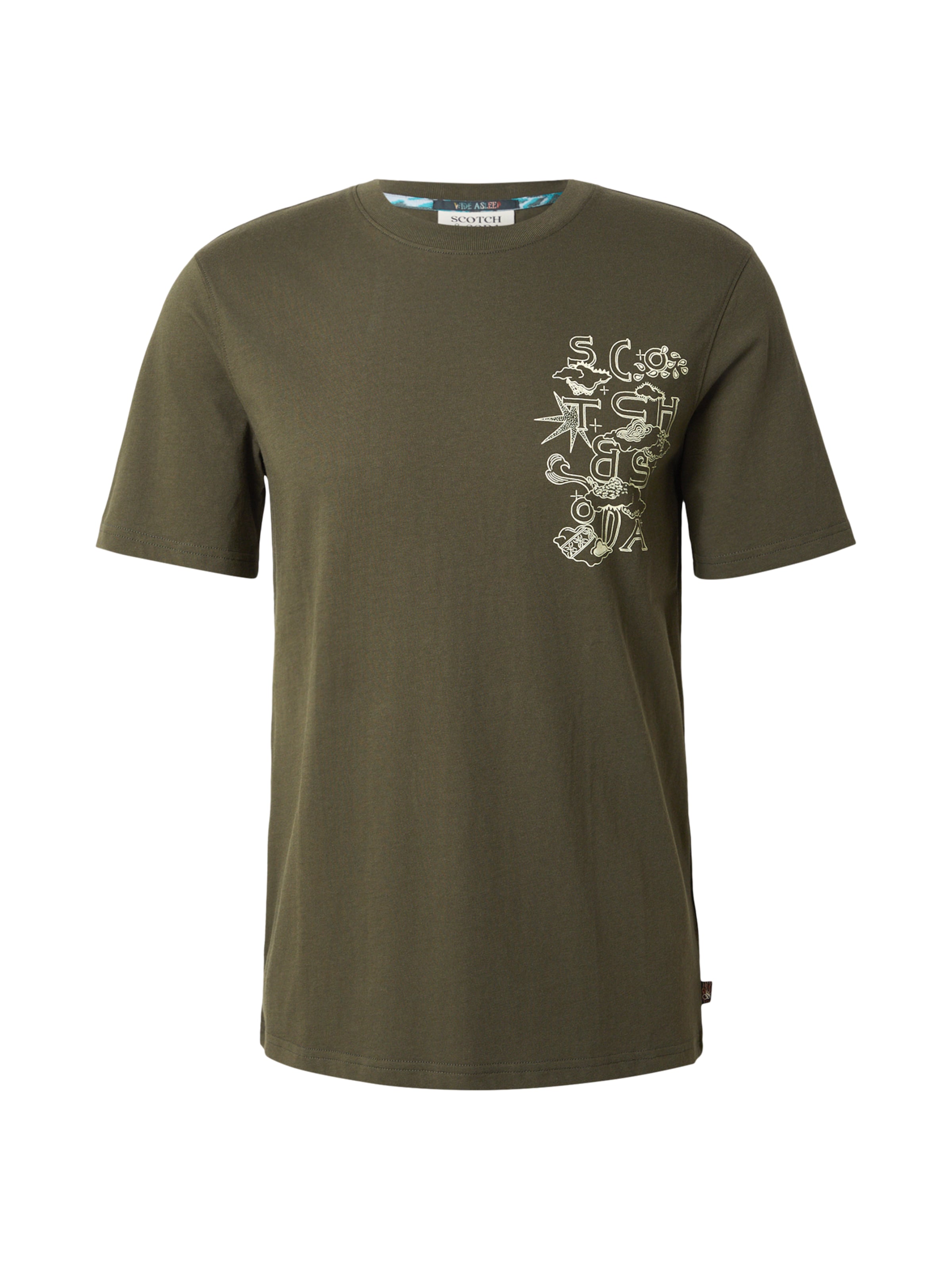 SCOTCH & SODA T-shirt i grön: framsida