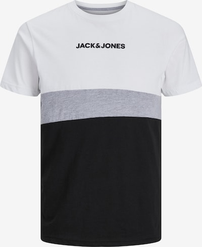 JACK & JONES T-Shirt 'Reid' en gris chiné / noir / blanc, Vue avec produit