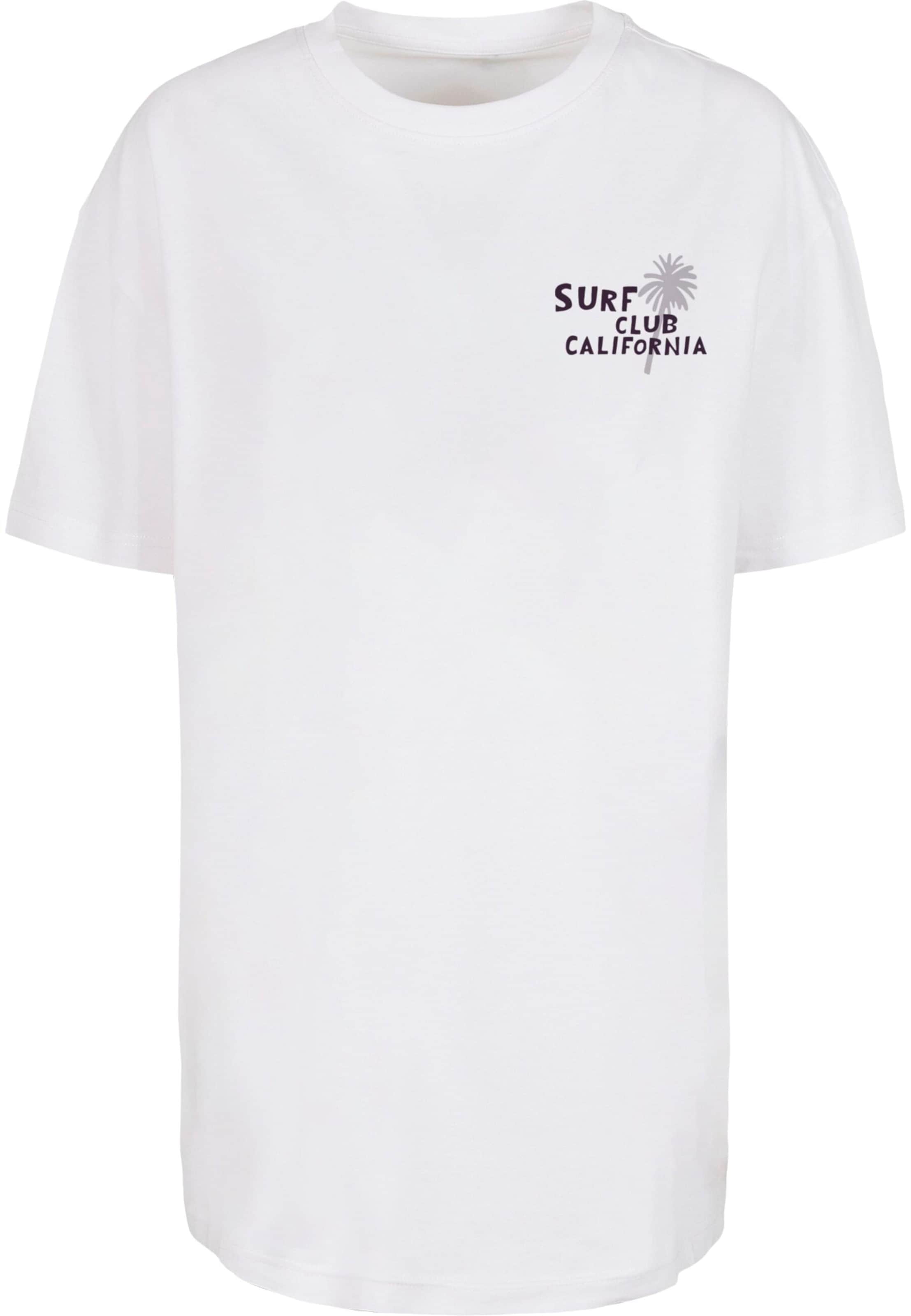 Merchcode Oversized shirt 'Surf Club California' in White: front
