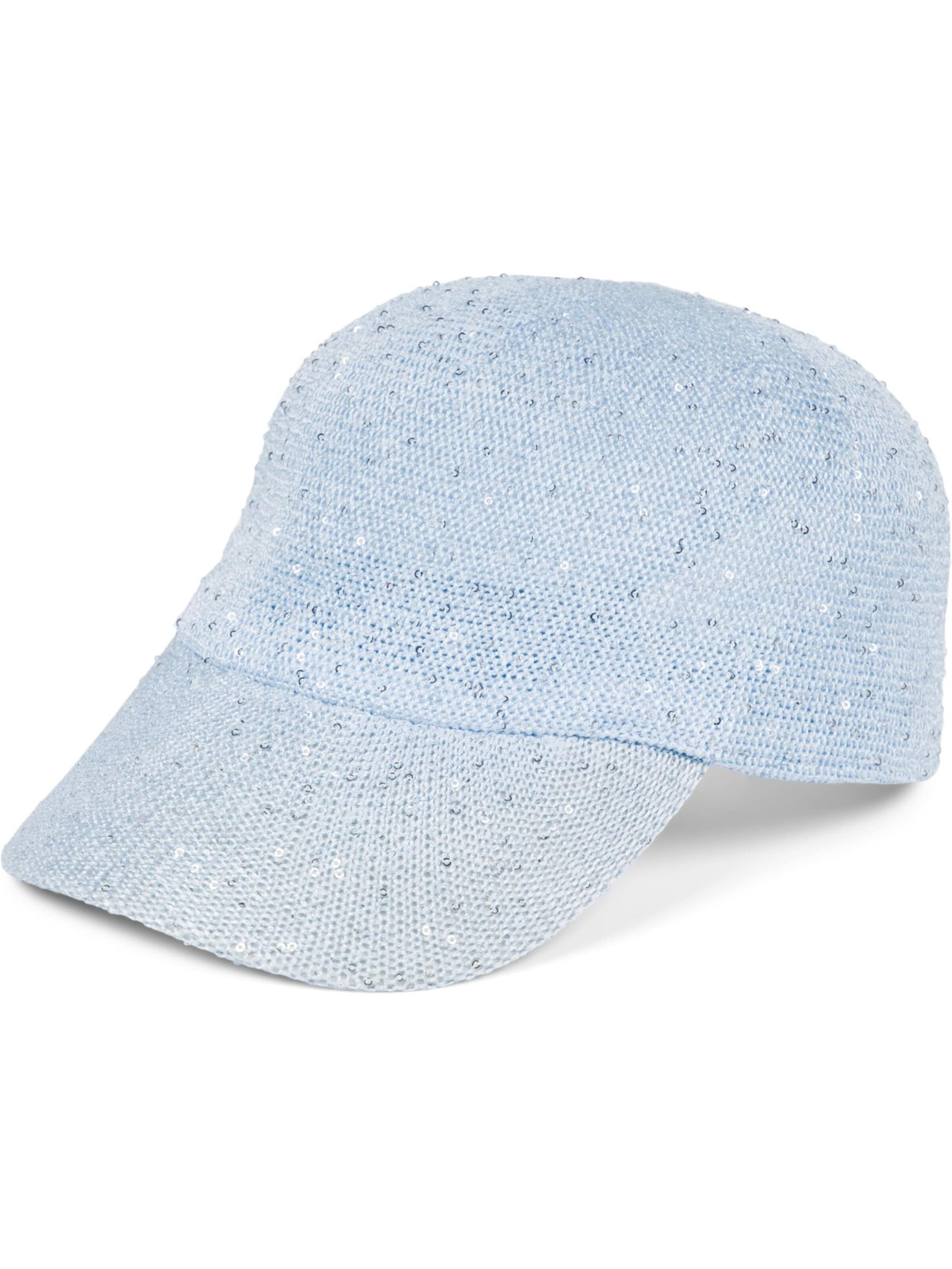 styleBREAKER Cap 'Gewebtes Baseball Cap Pailletten' in Blue: front