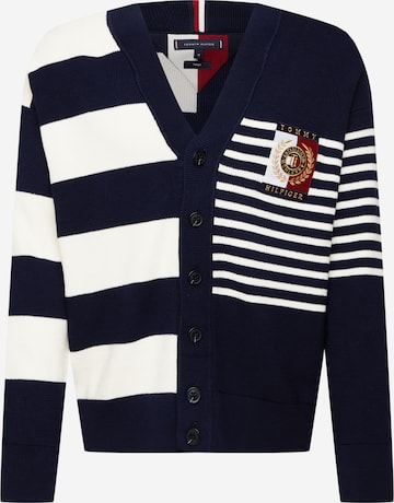 TOMMY HILFIGER Pletena jopa | modra barva: sprednja stran