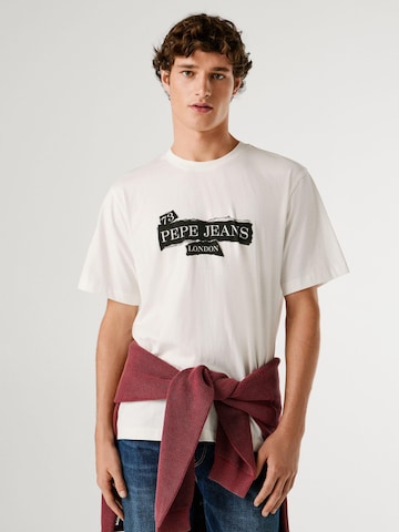 Pepe Jeans T-shirt i vit