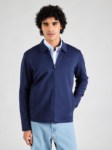 Hackett London Sweatjacke in Blau: Vorderseite