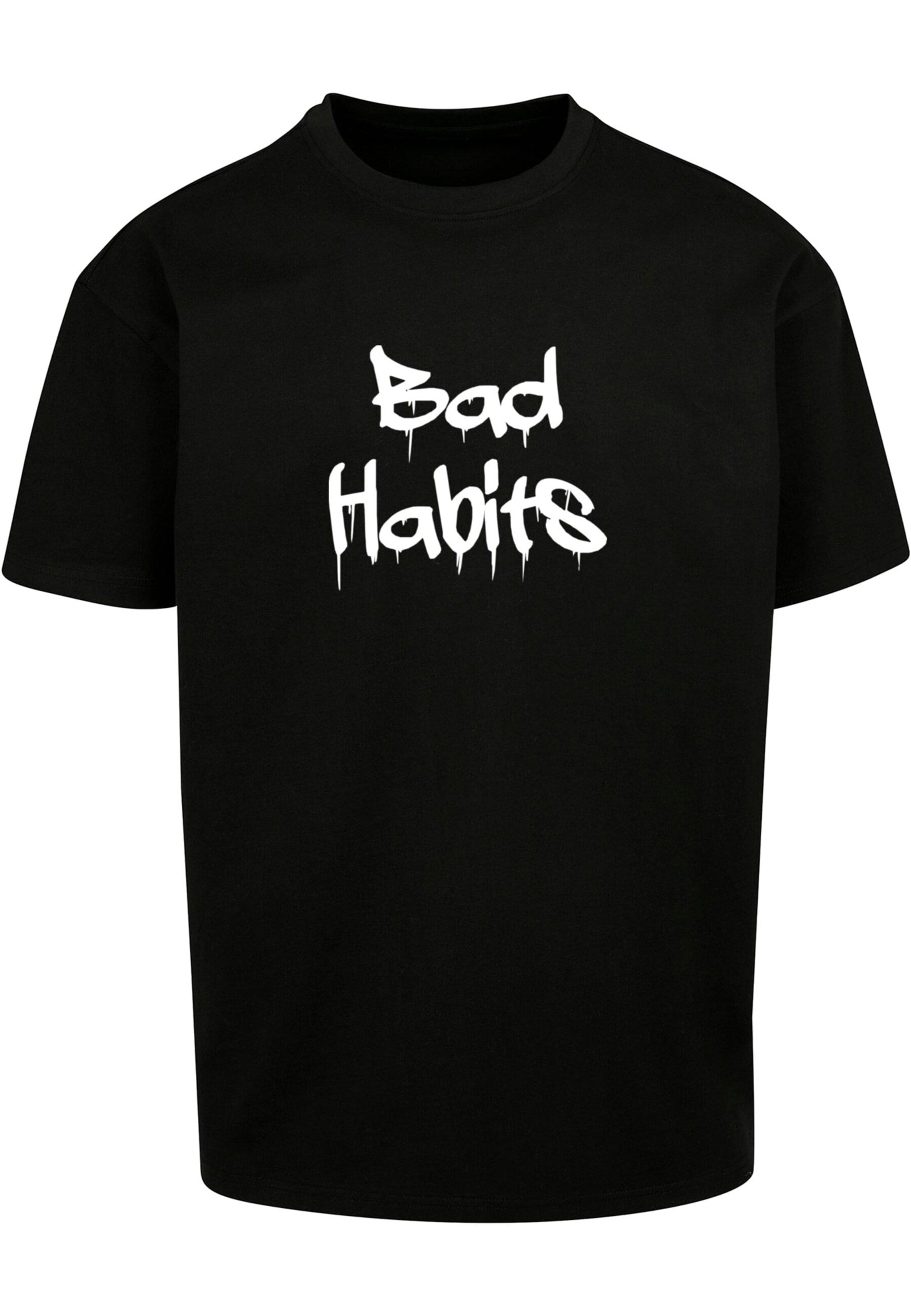 Merchcode Shirt 'Bad Habits' in Black / White, Item view
