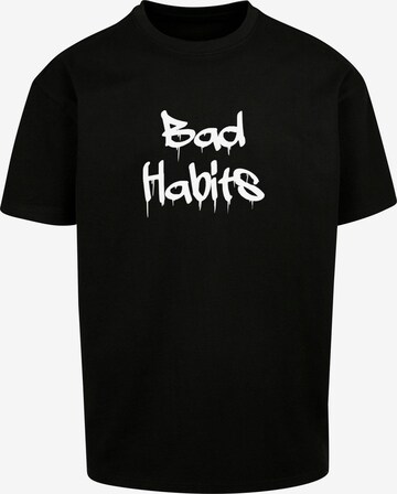 Maglietta 'Bad Habits' di Merchcode in nero: frontale
