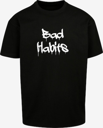 T-Shirt 'Bad Habits' Merchcode en noir : devant