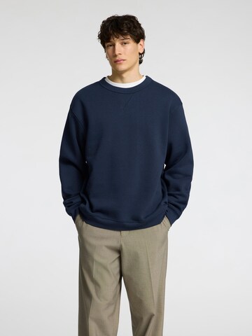 Sweat-shirt SELECTED en bleu : devant