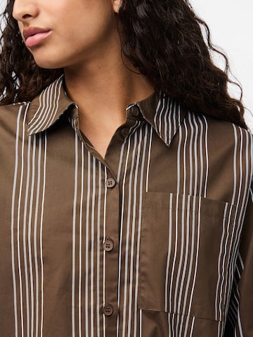 PIECES Bluse 'PCJAMIE' in Braun