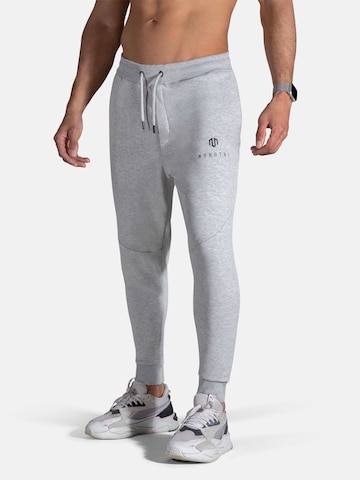 MOROTAI Slimfit Sporthose 'CORPORATE' in Grau