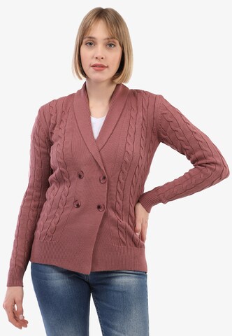 Felix Hardy Knit cardigan in Pink: front
