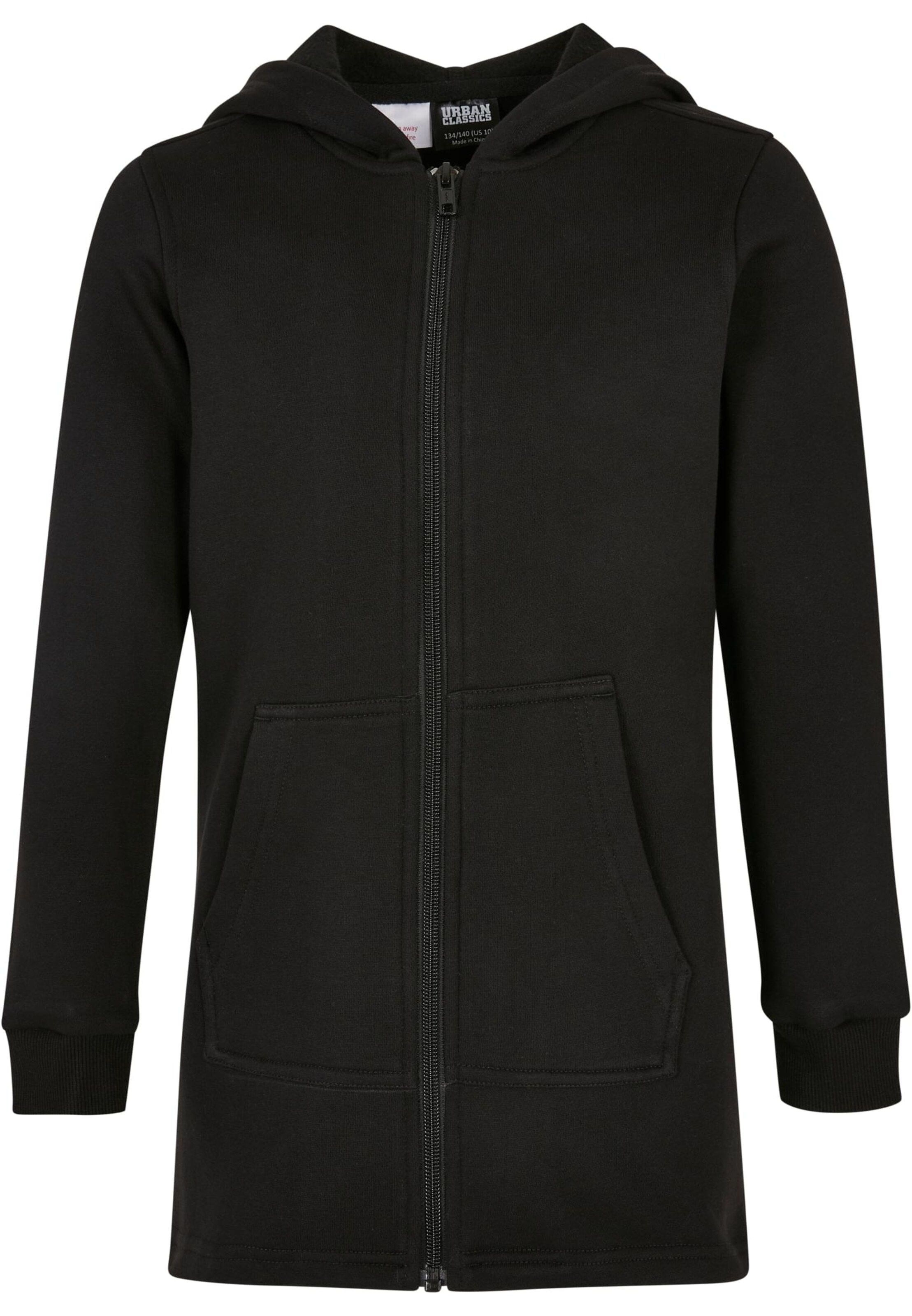 Urban Classics Sweat jacket in Black: front