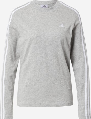 ADIDAS SPORTSWEAR Λειτουργικό μπλουζάκι 'Essentials 3-Stripes' σε γκρι: μπροστά