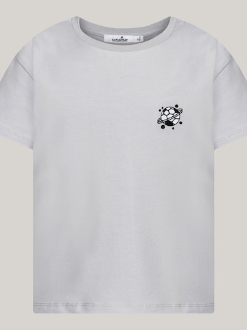T-Shirt 'Fußball' SATURNDAY en gris
